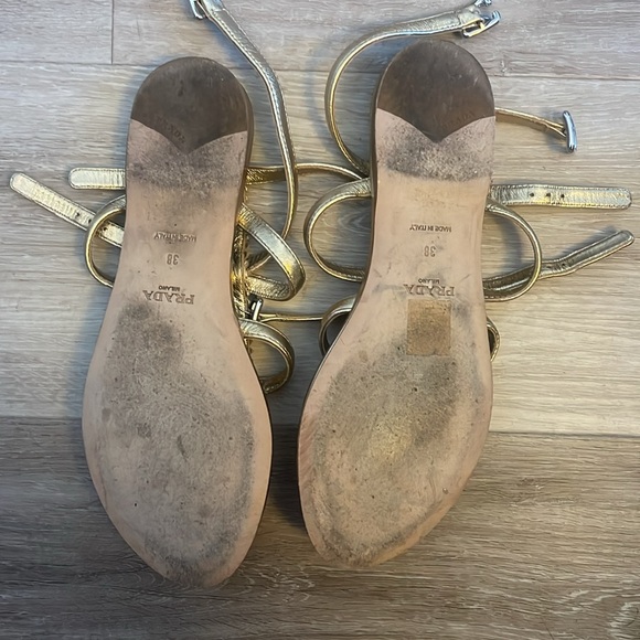 Prada gold gladiator sandals - Picture 3 of 3